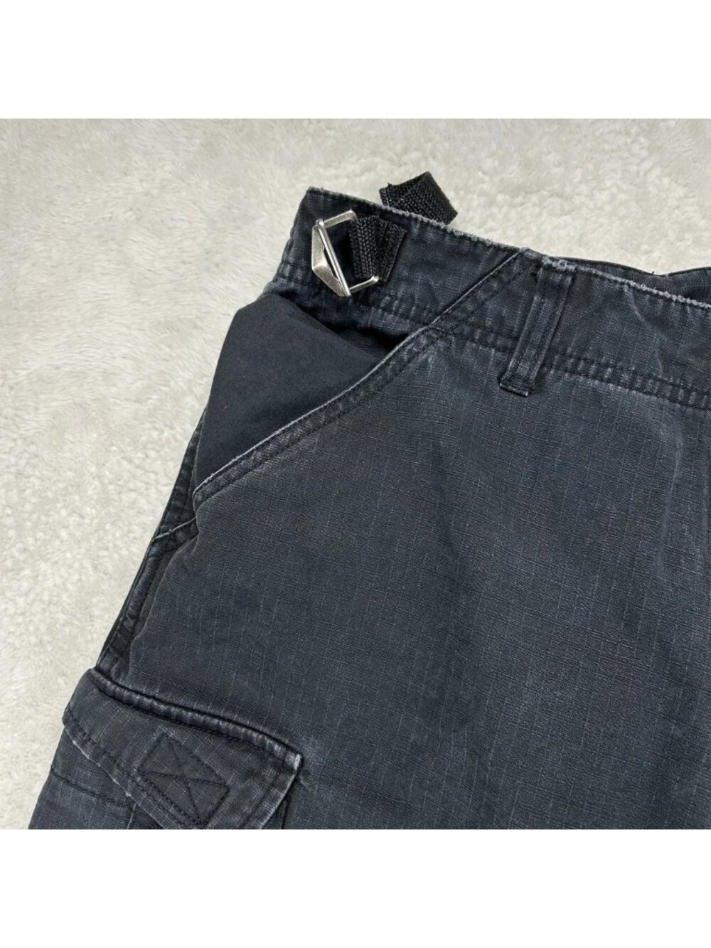 Harley-Davidson Ripstop Cargo Riding Pants Black 2004 Tactical Moto Biker 32x34 - Picture 4 of 16